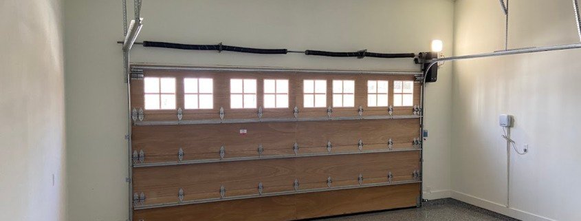 ry-wood-panel-garage-interior Wood panel garage door interior view, installed by R&Y Garage Door Repair