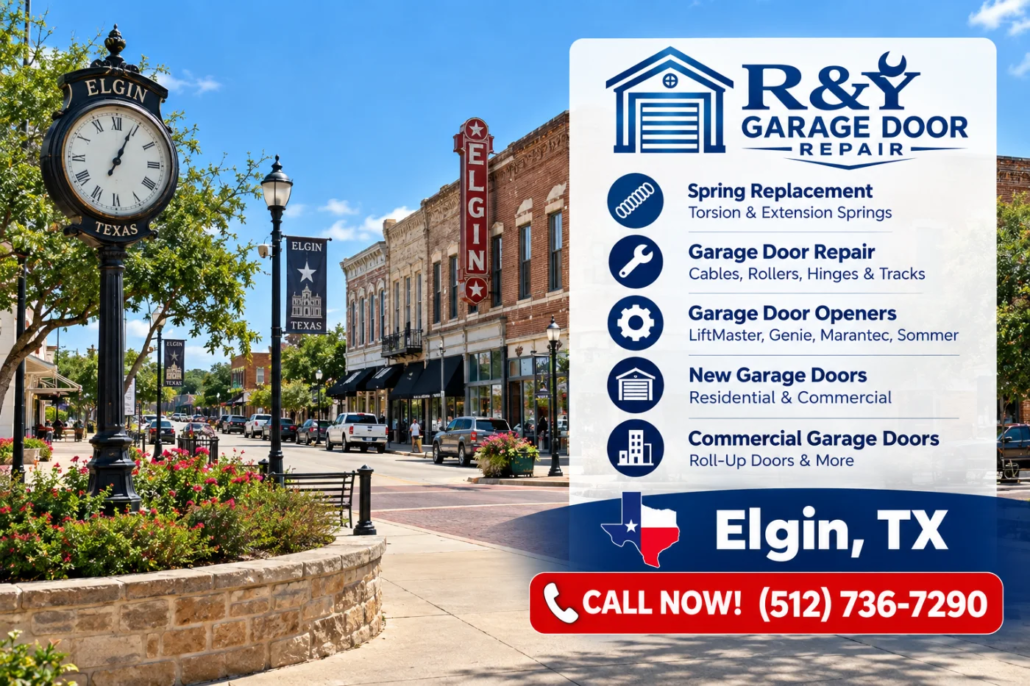 Garage door repair in Elgin, TX – R&Y Garage Door Repair, call (512) 736-7290