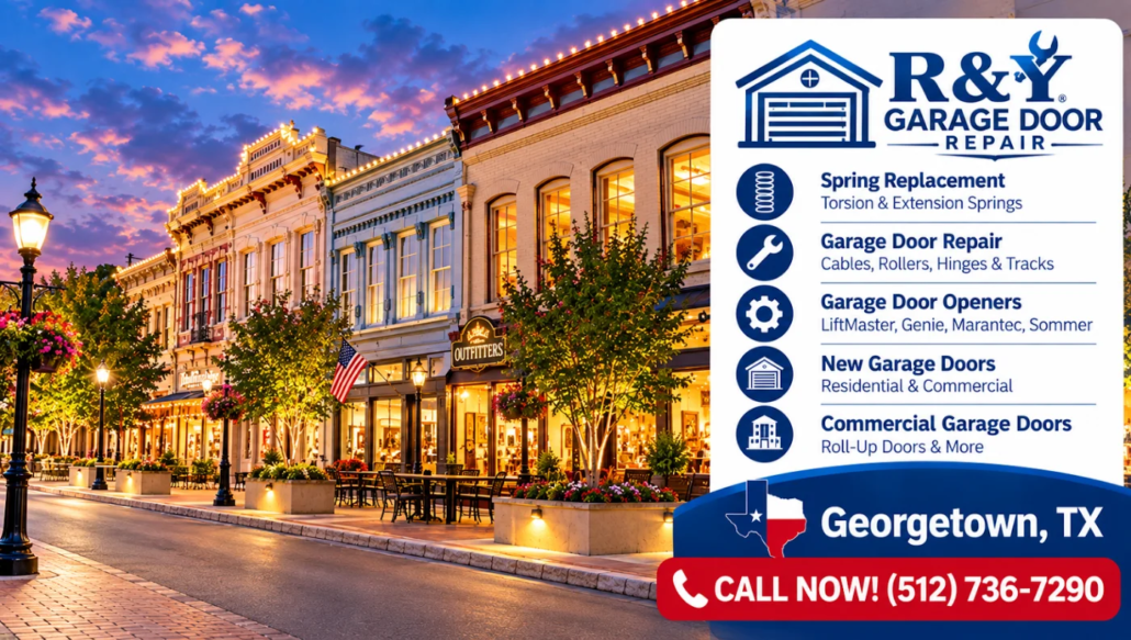 Garage door repair in Georgetown, TX – R&Y Garage Door Repair, call (512) 736-7290