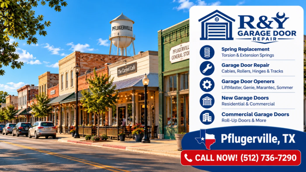 Garage door repair in Pflugerville, TX – R&Y Garage Door Repair, call (512) 736-7290