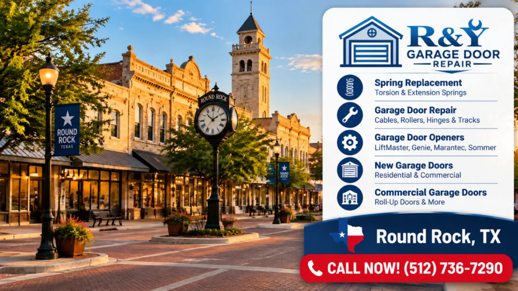 Garage door repair in Round Rock, TX – R&Y Garage Door Repair, call (512) 736-7290